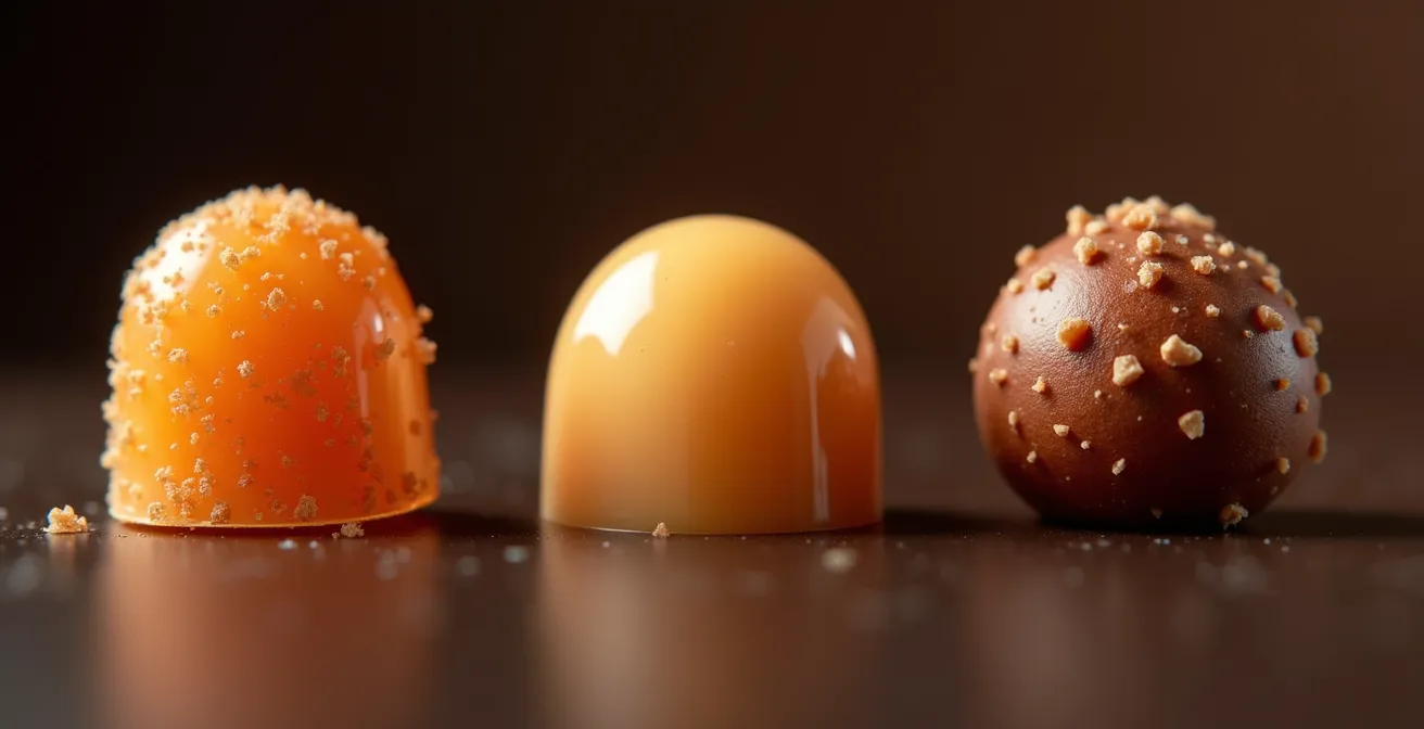 Comparaison des textures de praliné selon l'origine des fruits à coque