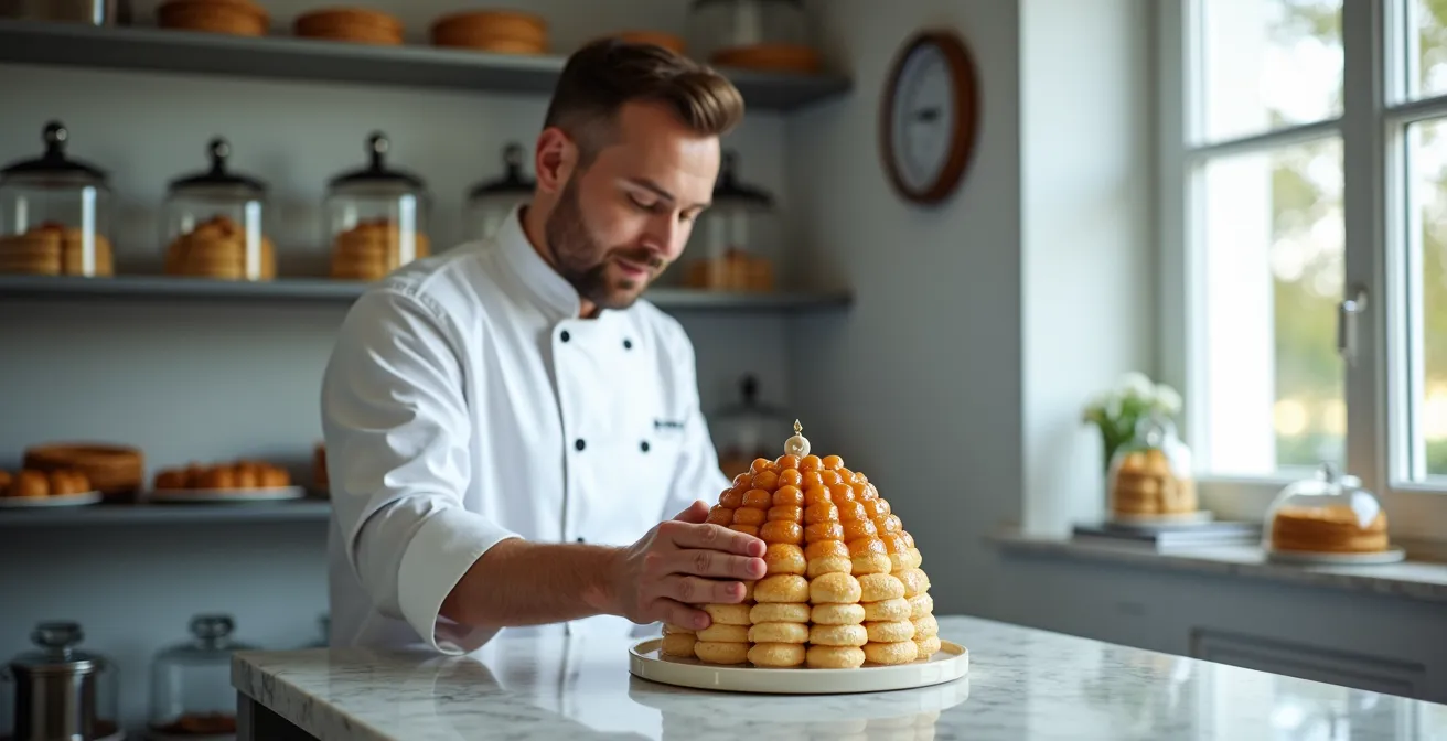 Pièce montée conservée dans un environnement sec à température contrôlée